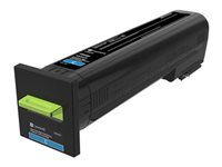 Lexmark - Extra lång livslängd - cyan - original - tonerkassett LCCP, LRP - för Lexmark CS820de, CS820dte, CS820dtfe 72K2XC0