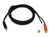 C2G Value Series Y-Cable - Ljudkabel - RCA hona till mini-phone stereo 3.5 mm hane - 2 m - skärmad - svart 80136