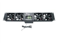 Middle Atlantic Ultra Quiet Fan Panel IUQFP-4D - Fläktsats för rack - AC 220 V - svart - 2U IUQFP-4D