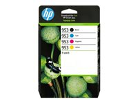 HP 953 - 4-pack - svart, gul, cyan, magenta - original - Officejet - blister - bläckpatron - för Officejet Pro 9010, 9012, 9013, 9014, 9015, 9016, 9018, 9019, 9020, 9022, 9023, 9025 6ZC69AE#30B