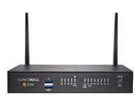 SonicWall TZ370W - Essential Edition - säkerhetsfunktion - med 3 års TotalSecure - 1GbE - Wi-Fi 5 - 2.4 GHz, 5 GHz - skrivbord 02-SSC-6829