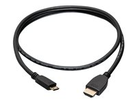 C2G 6ft 4K HDMI to Mini HDMI Cable with Ethernet - 60 Hz - M/M - HDMI-kabel med Ethernet - 19 pin mini HDMI Type C hane till HDMI hane - 1.83 m - skärmad - svart 50619