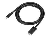 Targus - USB-kabel - USB-C (hane) till USB-C (hane) skruvbar - 1.8 m - svart - för P/N: DOCK191USZ, DOCK430EUZ, DOCK430USZ ACC1122GLX