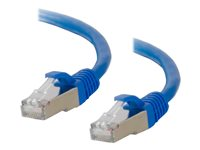 C2G Cat6a Booted Shielded (STP) Network Patch Cable - Patch-kabel - RJ-45 (hane) till RJ-45 (hane) - 30 m - STP - CAT 6a - formpressad, hakfri, tvinnad - blå 89930