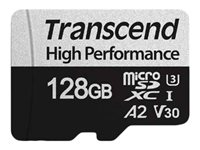 Transcend High Performance 330S - Flash-minneskort - 128 GB - A2 / Video Class V30 / UHS-I U3 - mikroSDXC UHS-I TS128GUSD330S