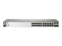 HPE Aruba 2620-24-PPoE+ - Switch - L4 - Administrerad - 12 x 10/100 (PoE) + 12 x 10/100 + 2 x SFP - rackmonterbar - PoE J9624A