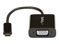 StarTech USB-C- till VGA-adapter - USB/VGA-adapter - USB-C (hane) till HD-15 (VGA) (hona) - USB 3.1 Gen 1 / Thunderbolt 3 - 18 cm - USB-ström, 1920 x 1200 (WUXGA) stöd - svart - för P/N: BNDTB10GI, BNDTB210GSFP, BNDTB410GSFP, BNDTB4M2E1, BNDTBUSB3142, TB4CDOCK CDP2VGA