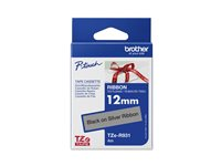 Brother TZe-R931 - Satin - svart på silver - Rulle (1,2 cm x 4 m) 1 kassett(er) bandtejp - för Brother PT-D210, D600, H110, H200; P-Touch PT-1005, E310, P900; P-Touch Cube Plus PT-P710 TZER931