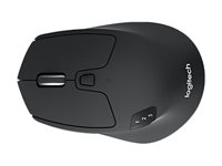 Logitech M720 Triathlon - Mus - högerhänt - optisk - 7 knappar - trådlös - Bluetooth, 2.4 GHz - trådlös USB-mottagare 910-004791