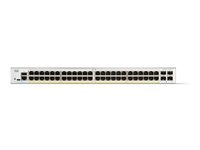 Cisco Catalyst 1300-48FP-4G - Switch - L3 - Administrerad - 48 x 10/100/1000 (PoE+) + 4 x Gigabit SFP - rackmonterbar - PoE+ (740 W) C1300-48FP-4G