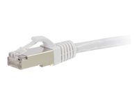 C2G Cat6a Booted Shielded (STP) Network Patch Cable - Patch-kabel - RJ-45 (hane) till RJ-45 (hane) - 5 m - STP - CAT 6a - formpressad, hakfri, tvinnad - vit 89939