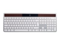 Logitech Wireless Solar K750 for Mac - Tangentbord - trådlös - 2.4 GHz - dansk - silver 920-003678