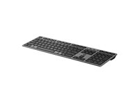HP 725 - Sats med tangentbord och mus - flera enheter, uppladdningsbar, drivs av SuperCapacitor - full size - trådlös - Bluetooth, 2.4 GHz - hela norden - svart kvällning - Smart Buy 9T5B0UT#UUW