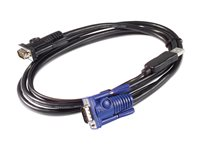 APC - Tangentbords-/video-/muskabel - USB, HD-15 (VGA) till HD-15 (VGA) - 3.66 m - för P/N: AP5201, AP5202, AP5808, AP5816, KVM1116R AP5257