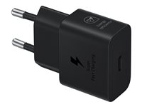 Samsung EP-T2510N - Strömadapter - 25 Watt - 3 A - PD 3.0, PD/PPS, SFC (24 pin USB-C) - på kabel: USB-C - svart EP-T2510NBEGEU