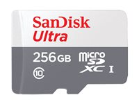 SanDisk Ultra - Flash-minneskort - 256 GB - Class 10 - mikroSDXC UHS-I SDSQUNR-256G-GN3MN