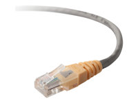 Belkin - Övergångskabel - RJ-45 (hane) till RJ-45 (hane) - 10 m - UTP - CAT 5e - formpressad - grå, gul F3X126CP10MGYYM