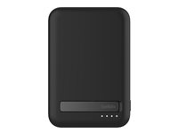 Belkin BoostCharge Pro - Trådlös powerbank - magnetisk med Qi2 - 10000 mAh - 15 Watt - Fast Charge, PD - 2 utdatakontakter (magnetisk, 24 pin USB-C) - på kabel: USB-C - svart - för Apple iPhone 12, 13, 14, 15 BPD008BTBK