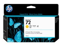 HP 72 - 130 ml - gul - original - DesignJet - bläckpatron - för DesignJet T1100, T1100ps, T1200, T1200ps, T1300, T610, T620, T770, T790 C9373A