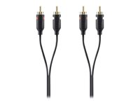 Belkin - Ljudkabel - RCA x 2 hane till RCA x 2 hane - 2 m - dubbelt skärmad F3Y098BT2M