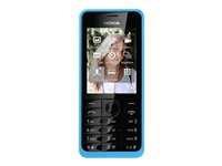 Nokia 301 - Mobiltelefon - 3G microSDHC kortplats - 320 x 240 pixlar - TFT - 3.2 Mpix - cyan A00011248