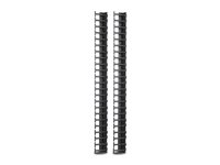 APC - Rackpanel för kabelhantering - svart - 48U - TAA-kompatibel (paket om 2) - för P/N: SMT1500RM2UCUS, SMTL2200RM2UCNC, SMTL3000RM2UCNC, SMX2KR2UX145, SMX3KR2UNCX145 AR7723