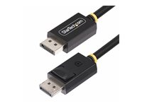 StarTech.com 1m DisplayPort 2.1 Cable, VESA-Certified, DP80 DP 2.1 Cable - DisplayPort-kabel - DisplayPort (hane) spärrad till DisplayPort (hane) spärrad - DisplayPort 2.1 - 1 m - passiv, 4K240Hz stöd, 1440p stöd 240 Hz, HDR-stöd, upp till 80 Gbps dataöverföringshastighet, UHBR20, 16K60Hz stöd, 8K85Hz stöd - svart DP21-1M-DP80-CABLE