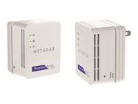 NETGEAR Powerline XAVB5101 - PowerLine adaptersats - GigE, HomePlug AV (HPAV) - vägginsticksbar (paket om 2) XAVB5101-100PES