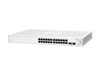 HPE Networking Instant On 1830 24G 2SFP Switch - Switch - smart - 24 x 10/100/1000 + 2 x Gigabit SFP - skrivbordsmodell, rackmonterbar JL812A#ABB