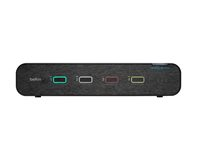 Belkin Universal Secure Dual-Head - 2:a generationen - omkopplare för tangentbord/video/mus/ljud - 4 x KVM/ljud - 1 lokal användare - skrivbordsmodell - TAA-kompatibel F1DN204KVM-UNN4