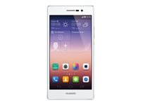 Huawei Ascend P7 - 4G pekskärmsmobil - RAM 2 GB / Internminne 16 GB - 5" - 1920 x 1080 pixlar - rear camera 13 MP - vit 51090150