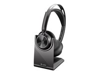 HP Poly Voyager Focus 2 - Headset - på örat - Bluetooth - trådlös - aktiv brusradering - USB-C via Bluetooth-adapter, USB-A via Bluetooth-adapter - svart - Zoomcertifierad, Certifierad för Microsoft-teams 9T9J6AA#AC3
