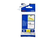 Brother TZe-S241 - Extrastark häftning - svart på vitt - Rulle (1,8 cm x 8 m) 1 kassett(er) bandlaminat - för Brother PT-D600; P-Touch PT-1880, D450, D800, E310, E550, E800, P900, P950 TZES241