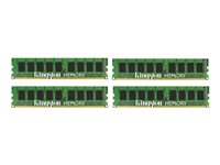 Kingston - DDR3 - sats - 32 GB: 4 x 8 GB - DIMM 240-pin - 1600 MHz / PC3-12800 - ej buffrad - ECC - för Dell PowerEdge M620, R620, R710, R720, R720xd, T620; Precision T1650, T3600, T5600 KTD-PE316EK4/32G