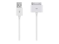 Belkin - Laddnings-/datakabel - Apple Dock hane till USB hane - 3 m - vit - för Apple iPad/iPhone/iPod F2CU005BT3MWH