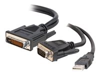 C2G - Projektorkabel - M1 (hane) till USB, HD-15 (VGA) (hane) - 5 m 81248