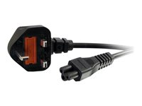 C2G Laptop Power Cord - Strömkabel - IEC 60320 C5 till BS 1363 (hane) - AC 250 V - 3 m - formpressad - svart - Storbritannien 80603