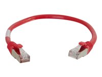 C2G Cat5e Booted Shielded (STP) Network Patch Cable - Patch-kabel - RJ-45 (hane) till RJ-45 (hane) - 15 m - STP - CAT 5e - formpressad - röd 83796