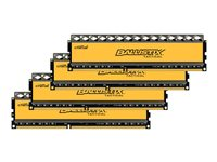 Ballistix Tactical - DDR3 - sats - 16 GB: 4 x 4 GB - DIMM 240-pin låg - 1600 MHz / PC3-12800 - CL8 - 1.35 V - ej buffrad - icke ECC BLT4C4G3D1608ET3LX0BEU