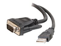 C2G - Projektorkabel - M1 (hane) till USB, HD-15 (VGA) (hane) - 2 m 81246