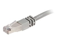 C2G Cat5e Booted Shielded (STP) Network Patch Cable - Patch-kabel - RJ-45 (hane) till RJ-45 (hane) - 10 m - STP - CAT 5e - formpressad - grå 83761