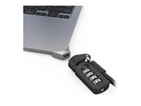 Compulocks Ledge Lock Adapter for MacBook Air 15" M2-M4 with Combination Cable Lock Silver - Säkerhetssats för system - kombinationslås - för Apple MacBook Air (15.3 tum, I mitten av 2023, M2) MBALDG05CL