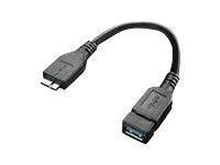 Lenovo - USB-kabel - USB typ A (hona) till Micro-USB typ B (hane) - 20 cm - CRU - för ThinkPad 8 4X90F84314