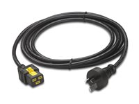 APC - Strömkabel - IEC 60320 C19 till AS/NZS 3112 (hane) - AC 240 V - 15 A - 3 m - svart - Australien - för P/N: SMT2200I-AR, SMT2200R2I-AR, SMT3000I-AR, SMT3000R2I-AR, SMX3000HVTUS, SRT10RMXLIX806 AP8754