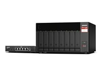 QNAP TS-873A - NAS-server - 8 fack - SATA 6Gb/s - RAID JBOD, RAID 0, 1, 10, 50, 60, 5, 6 - RAM 8 GB - 2.5 Gigabit Ethernet - iSCSI support - med QSW-1105-5T-omkopplare TS-873A-SW5T