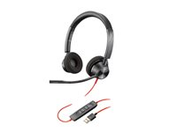 HP Poly Blackwire 3320-M - Blackwire 3300 series - headset - på örat - kabelansluten - USB-A - svart - Certifierad för Microsoft-teams 76J17AA