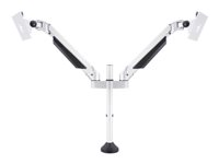 Multibrackets M VESA Gas Lift Arm Dual - Monteringssats (2 vridbara armar) - för 2 LCD-bildskärmar - aluminium - vit - skärmstorlek: 15"-32" - skrivbord 7350022737181