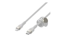 Belkin BoostCharge - Lightning-kabel - 24 pin USB-C hane till Lightning hane - 3 m - vit CAA011BT3MWH