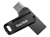 SanDisk Ultra Dual Drive Go - USB flash-enhet - 256 GB - USB 3.2 Gen 1 / USB-C - svart SDDDC3-256G-G46