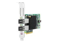 HPE 82E - Värdbussadapter - PCIe 2.0 x4 / PCIe x8 låg profil - 8Gb Fibre Channel x 2 - för Modular Smart Array 1040, 2040; ProLiant DL370 G6, SL210t Gen8; StoreEasy 3850 AJ763B